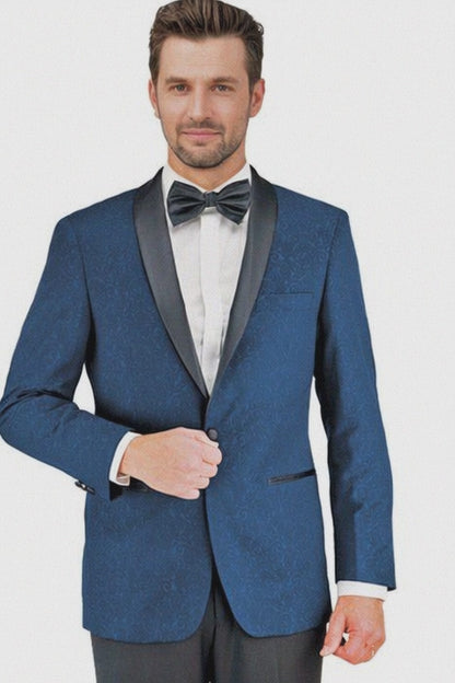 Arlan Paisly Tuxedo by Giorgio Fiorelli in Burgundy/Blue/Black
