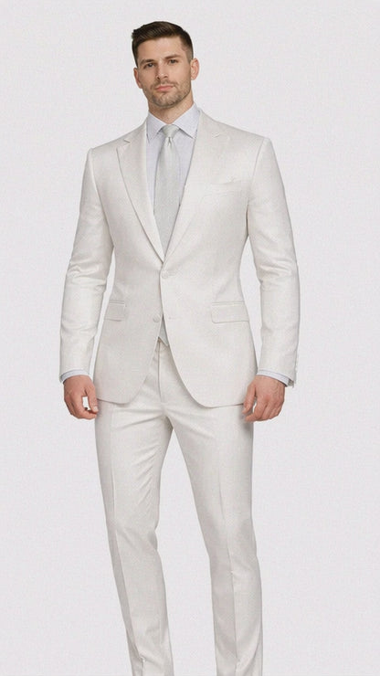 Rossiman Men’s Royal Blue Glossy Sateen Suit – Bold & Refined Look