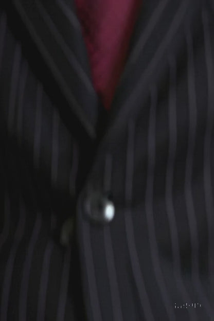 Mens Patrick Bateman | American Psycho Black Pinstripe Suit