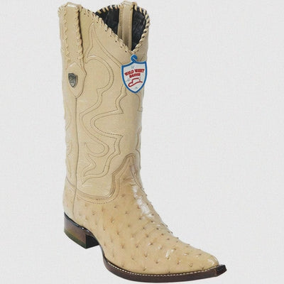 Men's Wild West Ostrich Skin 3X Toe Boots 