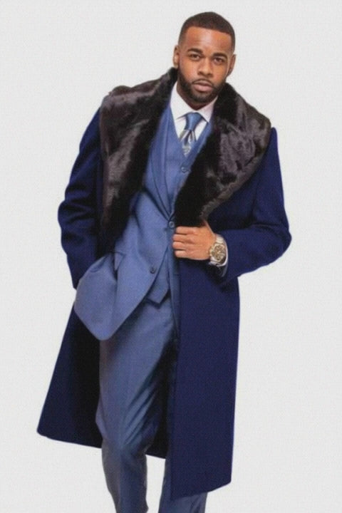 Dark Navy Blue Overcoat