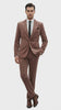 Mens Mauve Velvet Suit – 2 Piece Ultra Slim Fit Blazer and Pants Formal Set in Light Brown Tuxedo