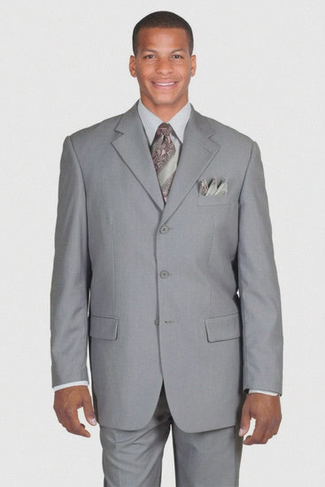 Mens Classic 3 button Suit in Grey