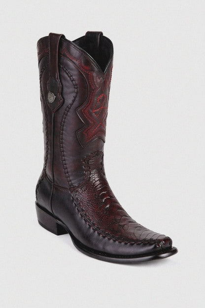 Men's Wild West Ostrich Leg with Deer Dubai Toe Boots 279F05
