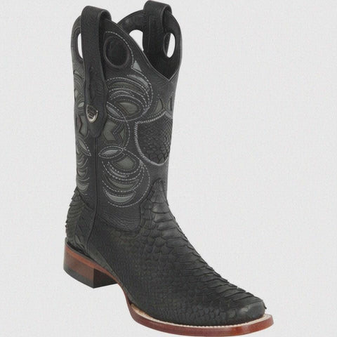 Men's Wild West Python Skin Rodeo Toe Boot 