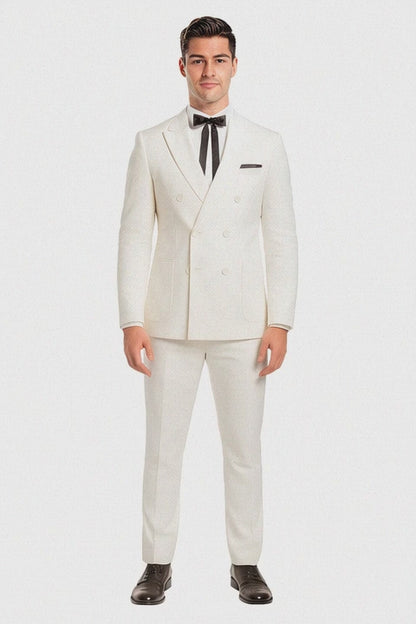 Mens Colonel Sanders KFC White Double Breasted Suit Costume