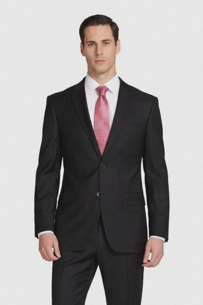 Mantoni Black or Gray 2-Button Slim or Modern Fit Suit