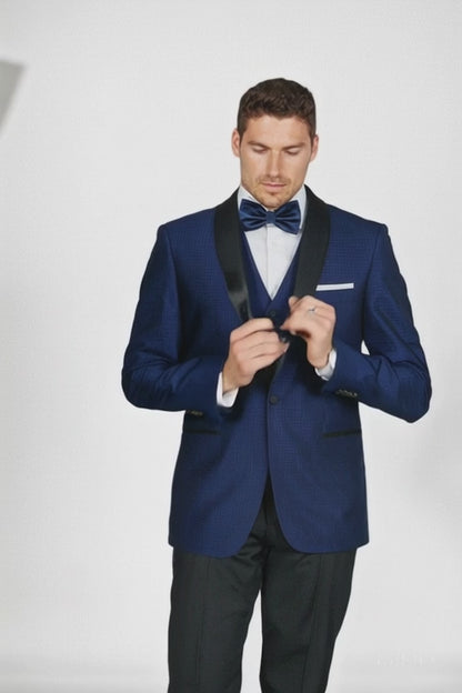Arlan French-Blue Tuxedo with One Button