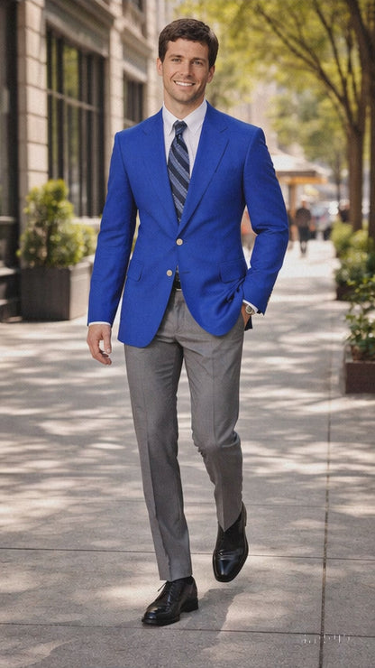 Executive Apparel Ultralux Men's Royal Blue Blazer Jacket