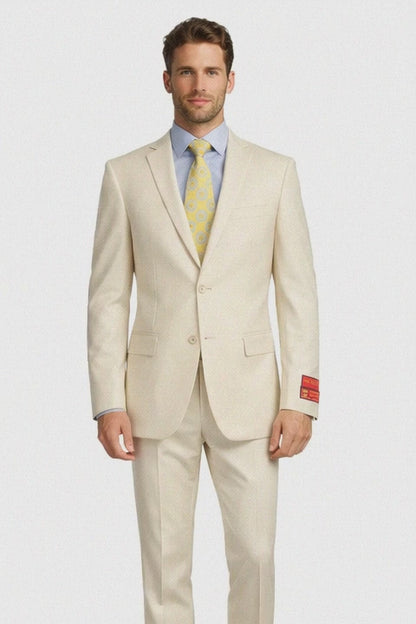 Mantoni Beige Two-button Wool Suit
