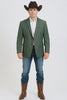 Western Blazer - Saco Para Hombre - Mens Double Button Western Green Blazer