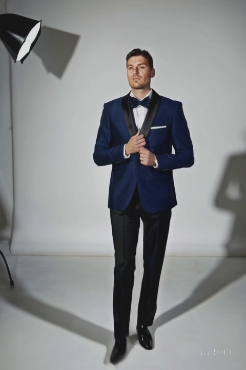 Arlan French-Blue Tuxedo with One Button