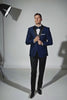 Arlan French-Blue Tuxedo with One Button
