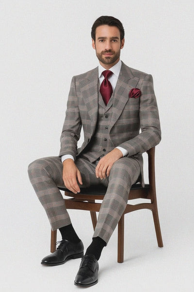 Classic Fit Single Breast Lapel Vest by Rossiman