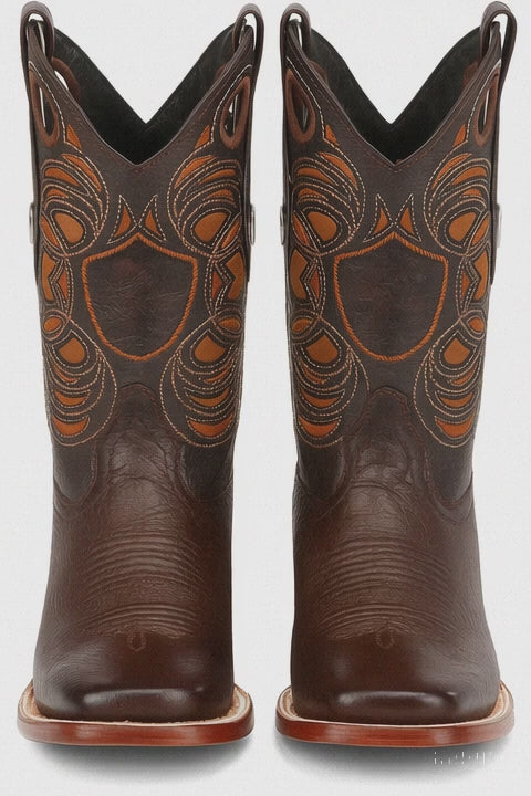 Men's Wild West Smooth Ostrich Ranch Toe Boots 282497