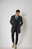 Men's Charcoal Grey Wool & Cashmere Overcoat – Classic Full Length