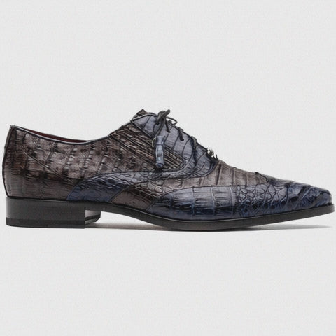 Marco Di Milano Luciano Crocodile Classic Wingtip Dress Shoes Oxfords