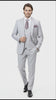 Men’s Very Light Gray Three-Piece  Wedding Suit 2 Buttons Modern or Slim Fit  Ash Bone Color Steel Grey