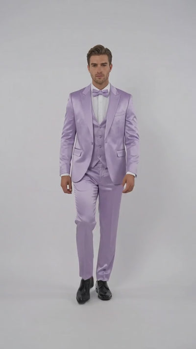 Men’s Lavender Tuxedo – Shiny Light Purple Wedding & Prom Tuxedo Suit