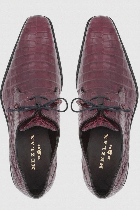 Mezlan Crocodile Derby Shoes - Mezlan Crocodile Derby Dress Shoes - Mezlan Dress Shoe On Sale