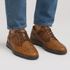 Marco Di Milano Kratos Men's Rustic Orix Shoes Exotic Caiman Crocodile Sneakers