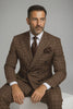 Classic Fit in Brown Plaid Color by Rossiman