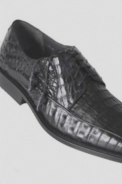 Los Altos Black Crocodile Bike Toe Shoes