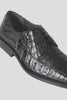 Los Altos Black Crocodile Bike Toe Shoes