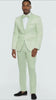 Men’s Mint Green Tuxedo Suit – Slim Fit Shawl Lapel with Matching Bow Tie in Sage Green Color - Light Green