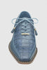 Mens Belvedere Gabriele Caiman Crocodile Dress Shoe in Blue