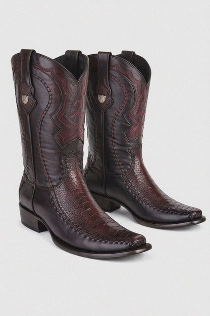 Men's Wild West Ostrich Leg with Deer Dubai Toe Boots 279F05