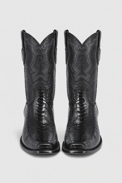 Men's Wild West Ostrich Leg with Deer Dubai Toe Boots 279F05