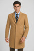 Men's Camel Wool & Cashmere Overcoat – Classic Full Length Topcoat