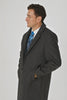 Men's Charcoal Grey Wool & Cashmere Overcoat – Classic Full Length