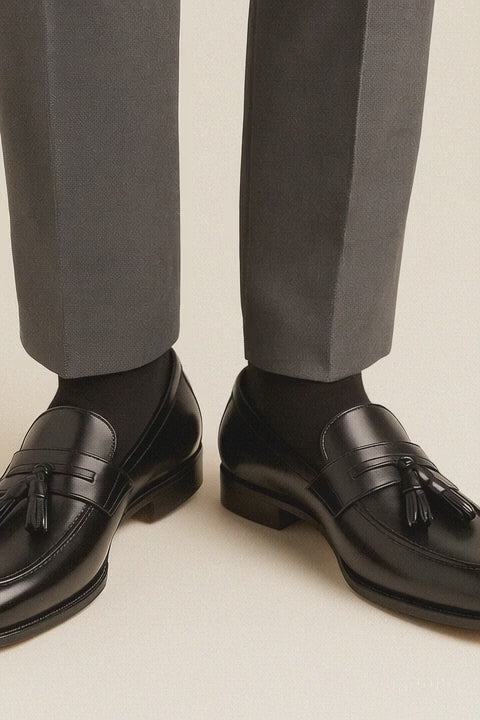 Mens Mezlan Santander Classic Tassel Loafer Dress Shoe in Black - LAST CALL 10.5,11