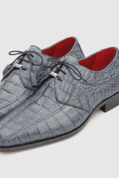 Marco Milano Exotic  Shoes  Grey Hornback  Dress Shoe Cancun