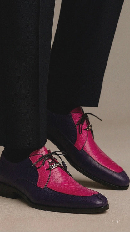 Marco Di Milano Andretti Pink / Purple Ostrich Leg Shoes