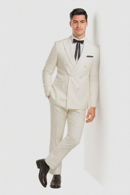 Mens Colonel Sanders KFC White Double Breasted Suit Costume