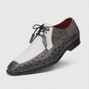Marco Di Milano Andretti White / Grey Ostrich Leg Shoes