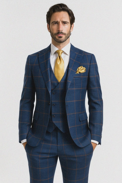 Rossi Man Max RM1840 – Slim Fit 3-Piece Formal Suit for Men