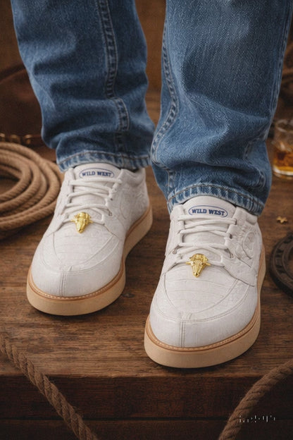 Men's Wild West Boots Caiman and Smooth Ostrich Skin Shoe 2ZA052828