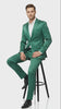Mens Shiny emerald Green Sateen 2-Piece Slim Fit Suit – Formal Blazer and Pants Set Prom Wedding