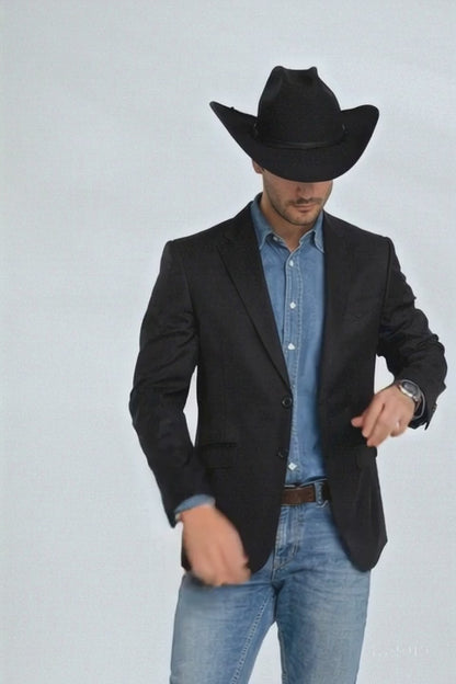 Western Blazer - Saco Para Hombre - Cowboy Blazer in Black Color