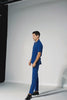 Mens Walking Suit in Color royal blue leisure suit causal Matching Shirt and Pants $99