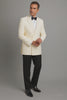 Ivory Double Breasted Tuxedo Dinner Jacket - Cream Dinner Jacket - Off White Tuxedos