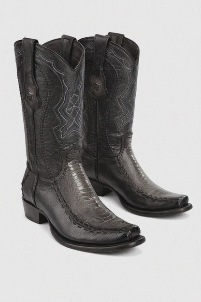 Men's Wild West Ostrich Leg with Deer Dubai Toe Boots 279F05