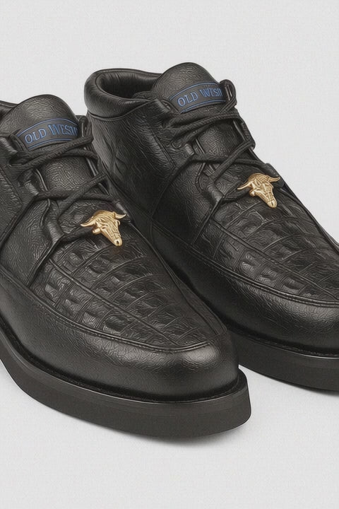 Men's Wild West Boots Caiman and Smooth Ostrich Skin Shoe 2ZA052805