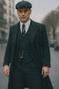 Mens Peaky Blinders Costume Thomas Shelby Pinstripe Outfit