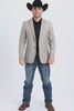 Western Blazer - Saco Para Hombre - Mens Double Button Western Beige Blazer