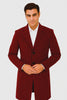 Houndstooth Overcoat - Houndstooth Topcoat - Houndstooth Checker Car Coat Red